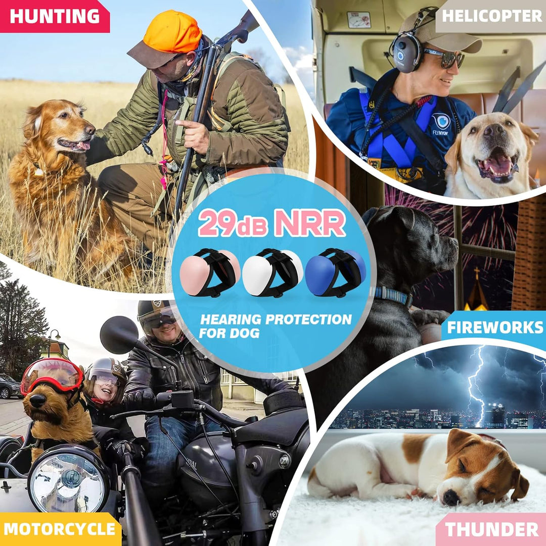 Hunde-Ohrenschützer für Gehörschutz, 29 dB NRR, Ohrenschützer, Lärmschutz (gross, blau)… L Blau, L B