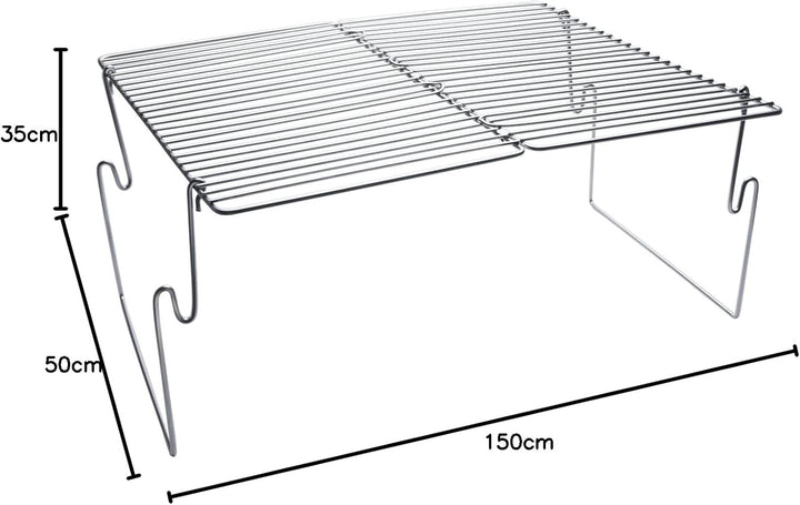 Tentock Tragbarer Holzkohlegrill Picknickgrill Camping Klappgrill Edelstahl, Outdoor Flatbarer BBQ G