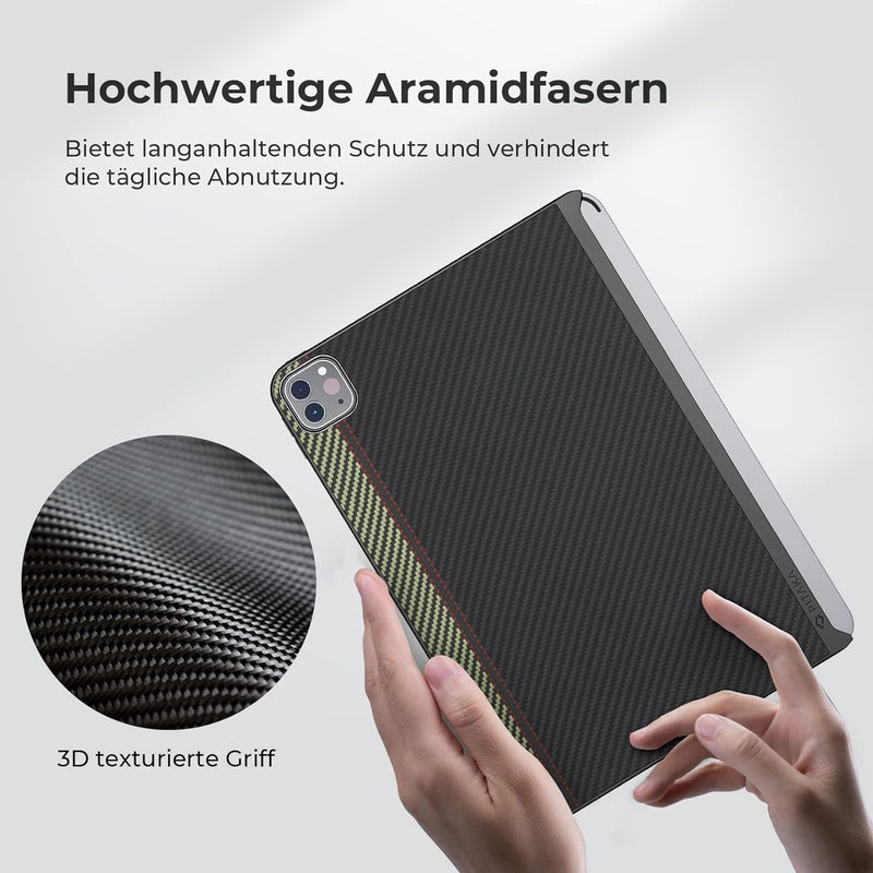 PITAKA Hülle für iPad Pro 11 Zoll 2021 Magnetische Schutzhülle Kompatibel mit Magic Keyboard Ultradü