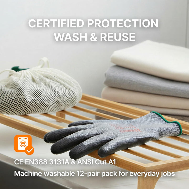 DEX FIT Nitrilschaum Arbeitshandschuhe FN330 – 3D-Komfort, Dehnbare Passform, Fester Griff, Dünn und