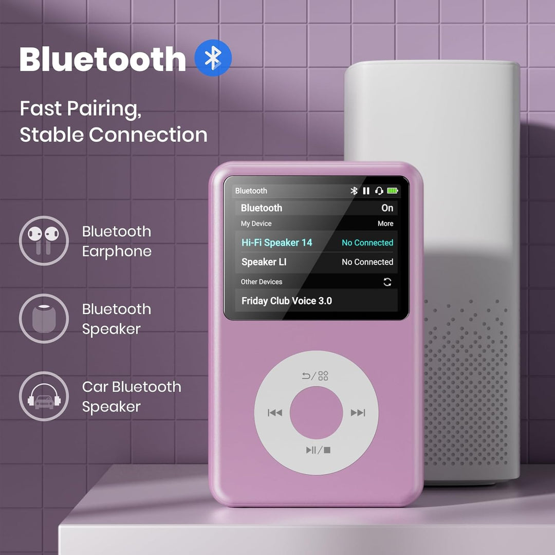 Innioasis Y1 64GB MP3 Player - Zeitlose Klasse: Touch Wheel-Steuerung, Bluetooth, Video-Player, Hörb