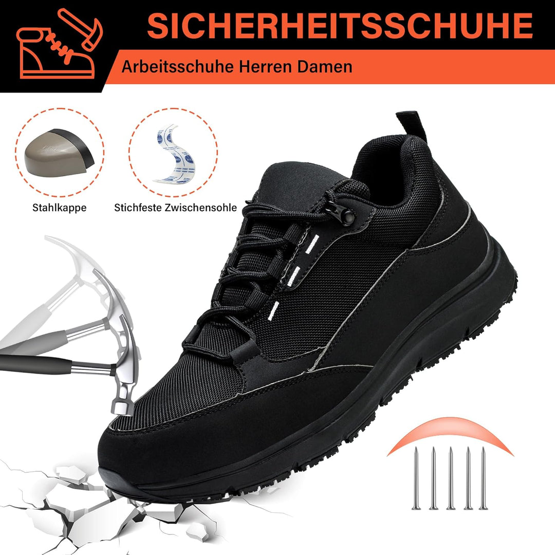 TIAROOTT Sicherheitsschuhe Arbeitsschuhe Herren Damen Wasserdicht Leicht Sportlich Schutzschuhe ruts