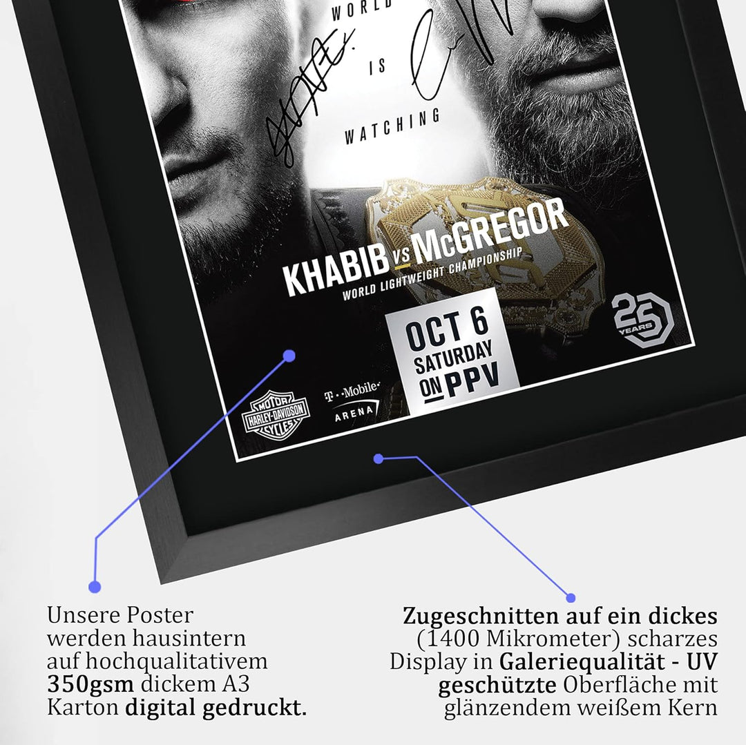 HWC Trading UFC 229 Fight Khabib Nurmagomedov vs Conor McGregor Gifts, gedrucktes Autogramm für UFC-