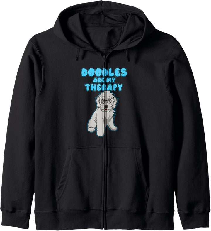 Doodles als Therapie Ironischer Hundehalter Kapuzenjacke