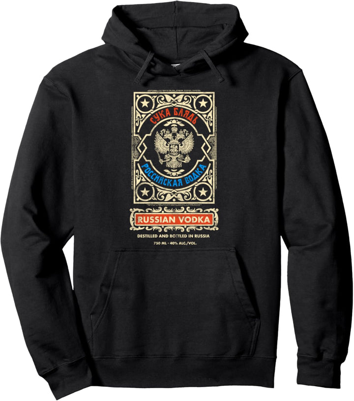 Russland Russen Vodka Pizdez Cyka Blyat Vintage UdSSR Retro Pullover Hoodie