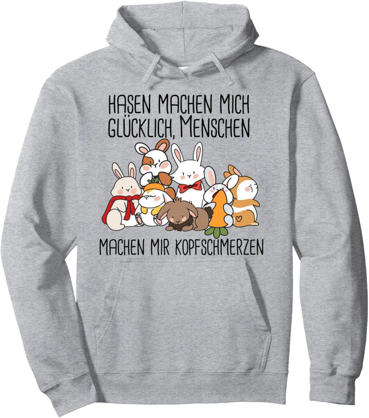 Hase Kaninchen Geschenk Idee Süsses Häschen Spruch Pullover Hoodie