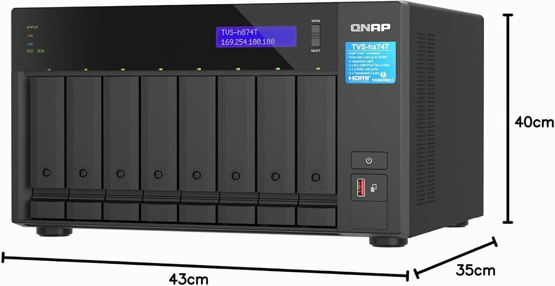 QNAP Systems TVS-H874T-I9-64G 8 Bay I9 16C