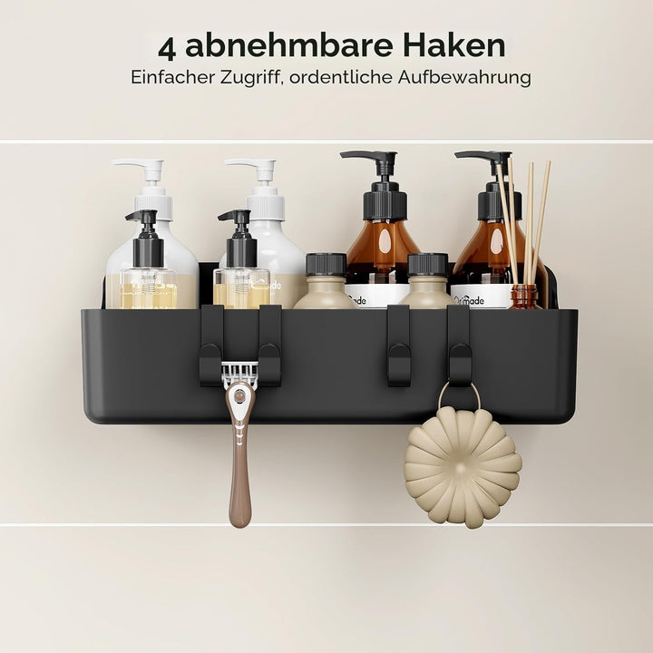 Orimade Duschablage ohne Bohren-Duschregal Rostfrei 5 Stück,Shampoo Halterung für Dusche Grosse Kapa