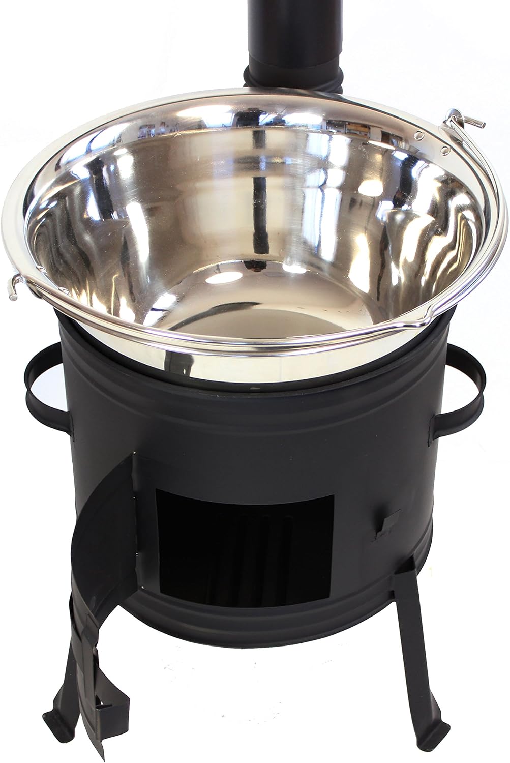 Grillplanet Gulaschkanone mit 20 Liter Gulaschkessel aus Edelstahl, Eintopfofen
