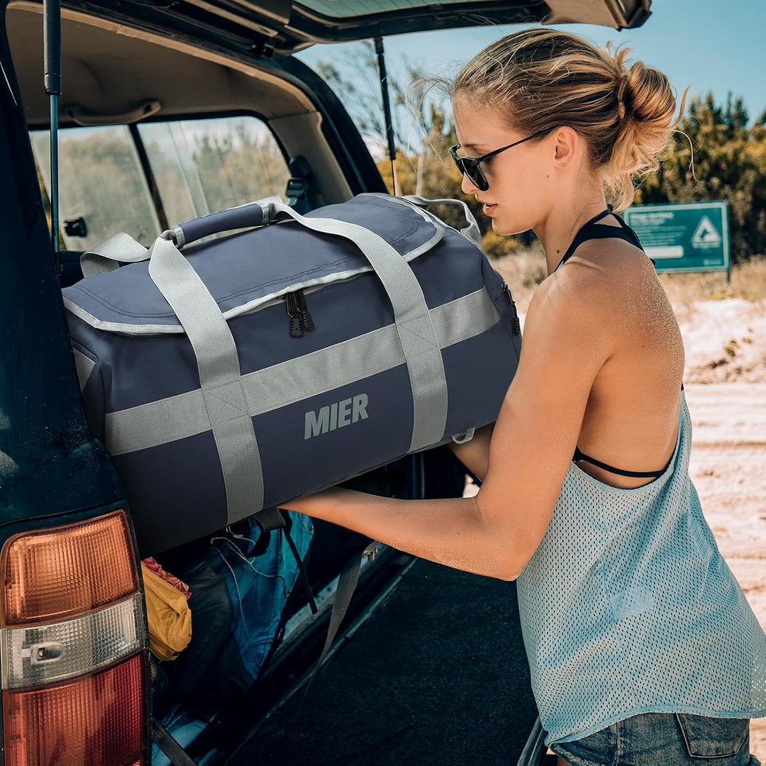 MIER Sporttasche gross Reisetasche mit Schuhfach 60L Sportrucksack Duffle Bag Fitness Trainingstasch
