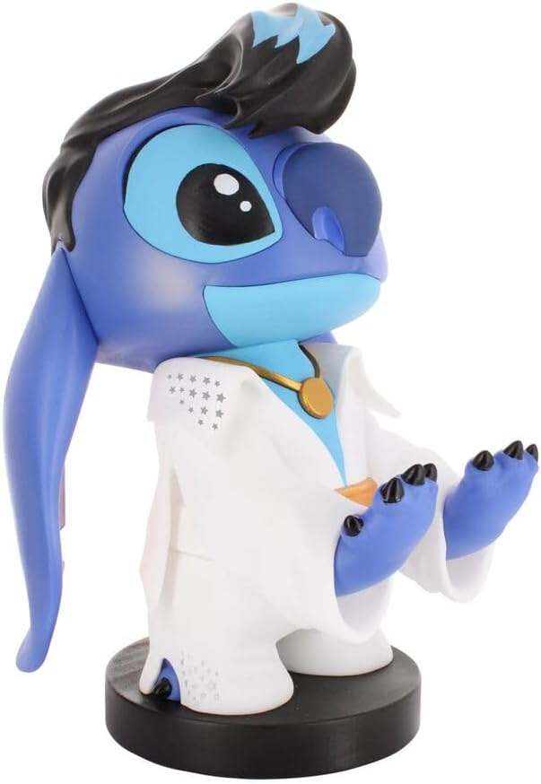 Cableguys Disney Elvis Stitch Gaming-Figur — Zubehör für Controller oder Smartphone-Halter — USB-Kab