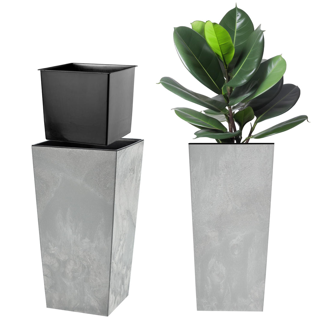 KADAX Blumentopf, Blumenkübel aus Kunststoff, Pflanzkübel für Blumen, Innen- und Aussenbereich, Gart