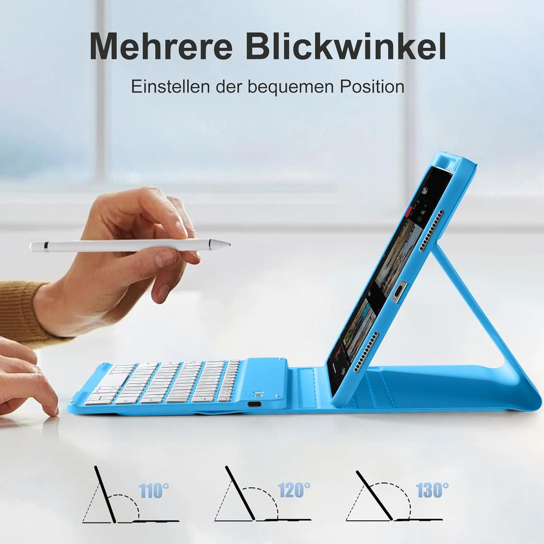 Hülle mit Tastatur für iPad Air 11 Zoll M3 2025 M2 2024/Air 5 Generation 2022 4. 2020 10,9 Zoll, Mag