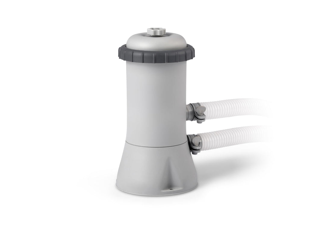 Intex 28604 Krystal Clear Cartridge Filter Pump - Pool Kartuschenfilteranlage - 1,7m3/h, Grau, 600
