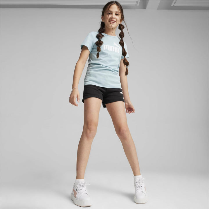 PUMA Mädchen Logo Tee & Shorts Set G Trainingsanzug 128 Turquoise Surf, 128 Turquoise Surf