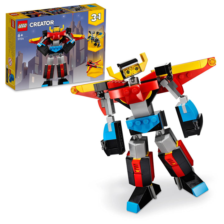 LEGO Creator 3-in-1 Super-Mech Roboter Kinderspielzeug, Drachenfigur, Flugzeug, kreatives Spielzeug