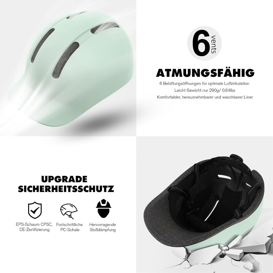 Shinmax Fahrradhelm für Damen und Herren, Einstellbarer Helm mit Visier & Sonnenschutz, Leicht & Bel