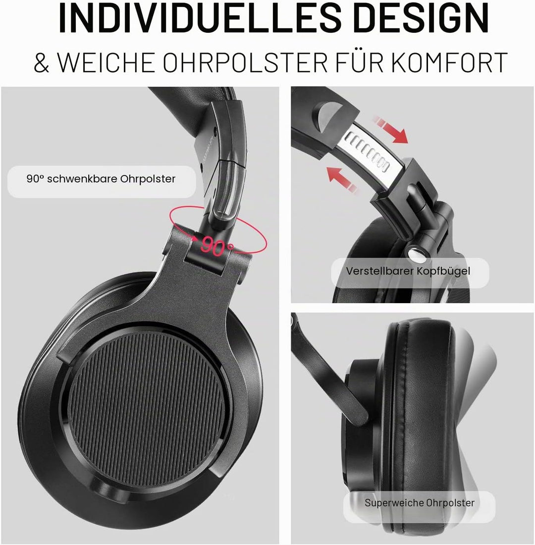 Bopmen Computer-Headset mit Boom-Mikrofon – kabelgebundener Gaming-Kopfhörer, am Kabel integriertem