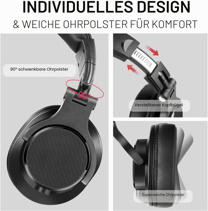 Bopmen Computer-Headset mit Boom-Mikrofon – kabelgebundener Gaming-Kopfhörer, am Kabel integriertem