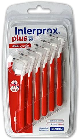 3x Interprox plus Interdentalbürsten rot mini conical 6er Pack (3x 6er Pack)