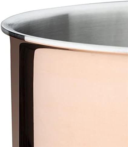 Vogue Induction Tri-Wall Copper Saucepan - 200mm 8"