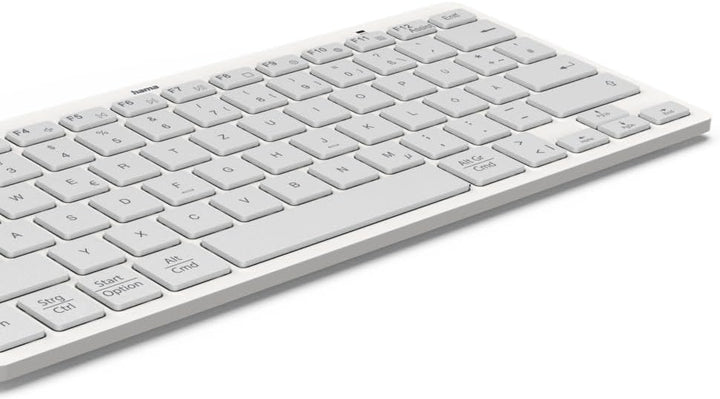 Hama Bluetooth Mini Tastatur Travel 400" für Tablets, kabellose Tastatur, QWERTZ DE Layout weiss Min