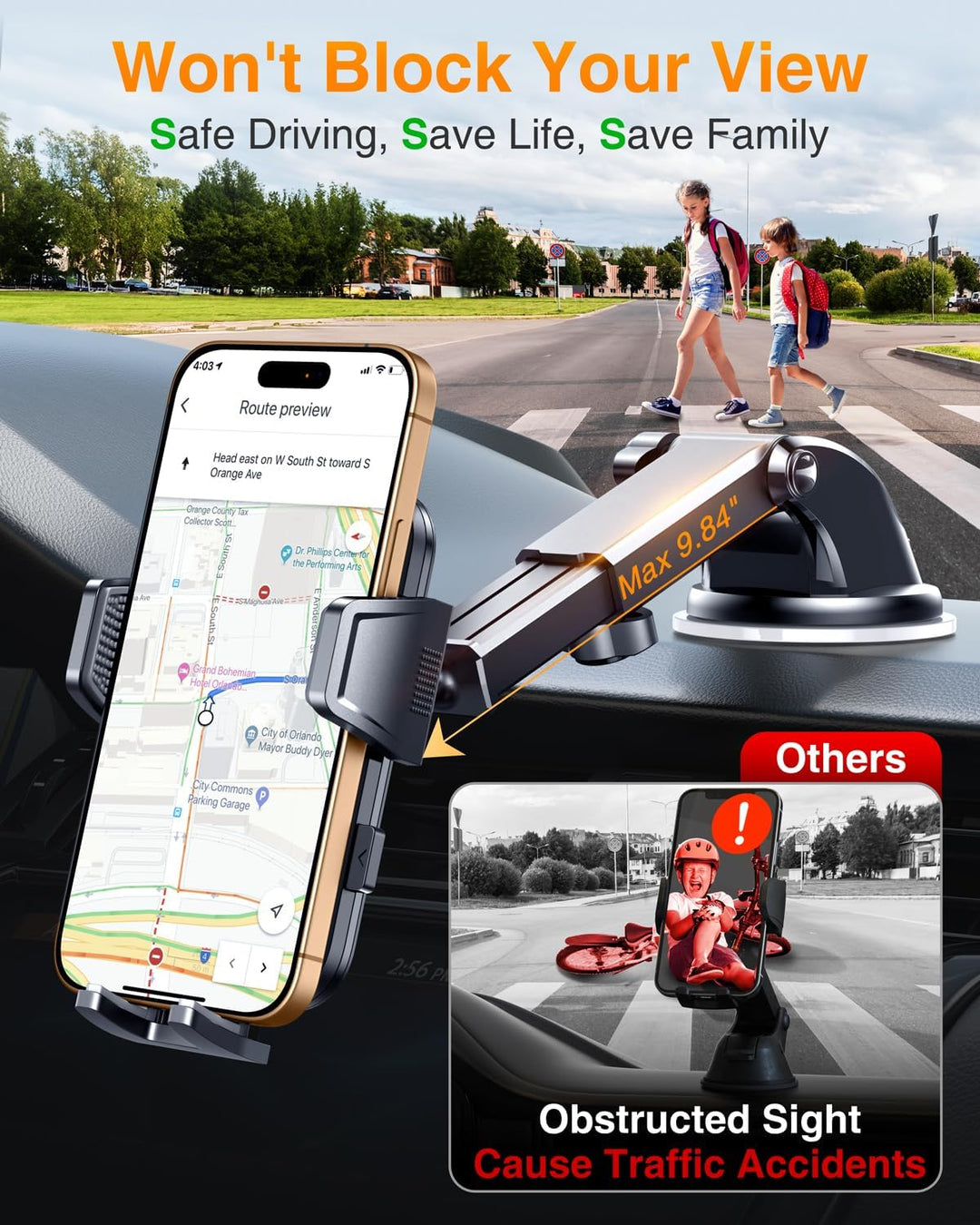 VANMASS 2024【True Militär-Klasse】 Handyhalterung Auto【Bombenfest Ver. CTVK61 Saugnapf & Clip】 Univer