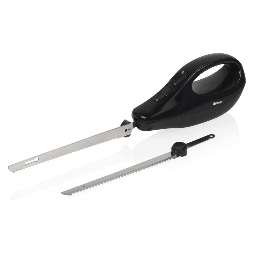 Tristar Elektrisches Messer EM-2107 – inkl. 2 Edelstahlklingen – Zum Schneiden von Brot, Fleisch und