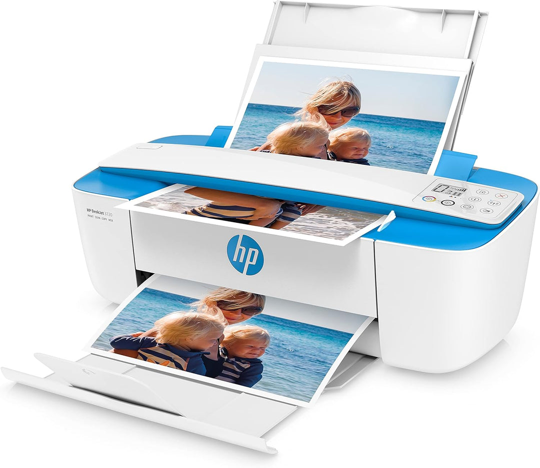 HP DeskJet 3760 A Thermischer Tintenstrahldrucker A4 1200 x 1200 DPI 19 ppm WiFi, Blau, Weiss
