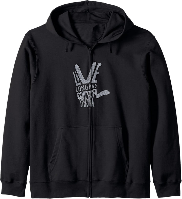 Star Trek: The Original Series Live Long Typography Grey Kapuzenjacke
