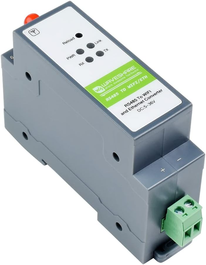 RS485 zu WIFI/Ethernet Modul, Modbus MQTT Gateway, RS485 Serieller Server Rail-Mount, mit RS485, WIF