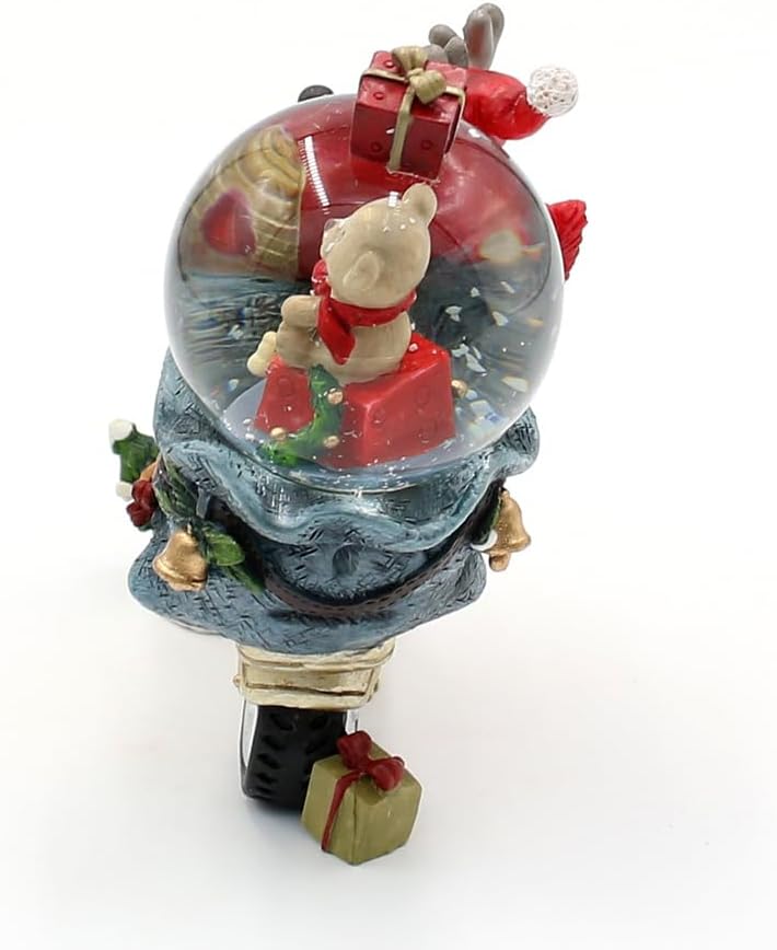 Schneekugel Elch auf Roller - Motorrad, L/B/H/Ø Kugel 11 x 6 x 11 cm Ø 4,5 cm