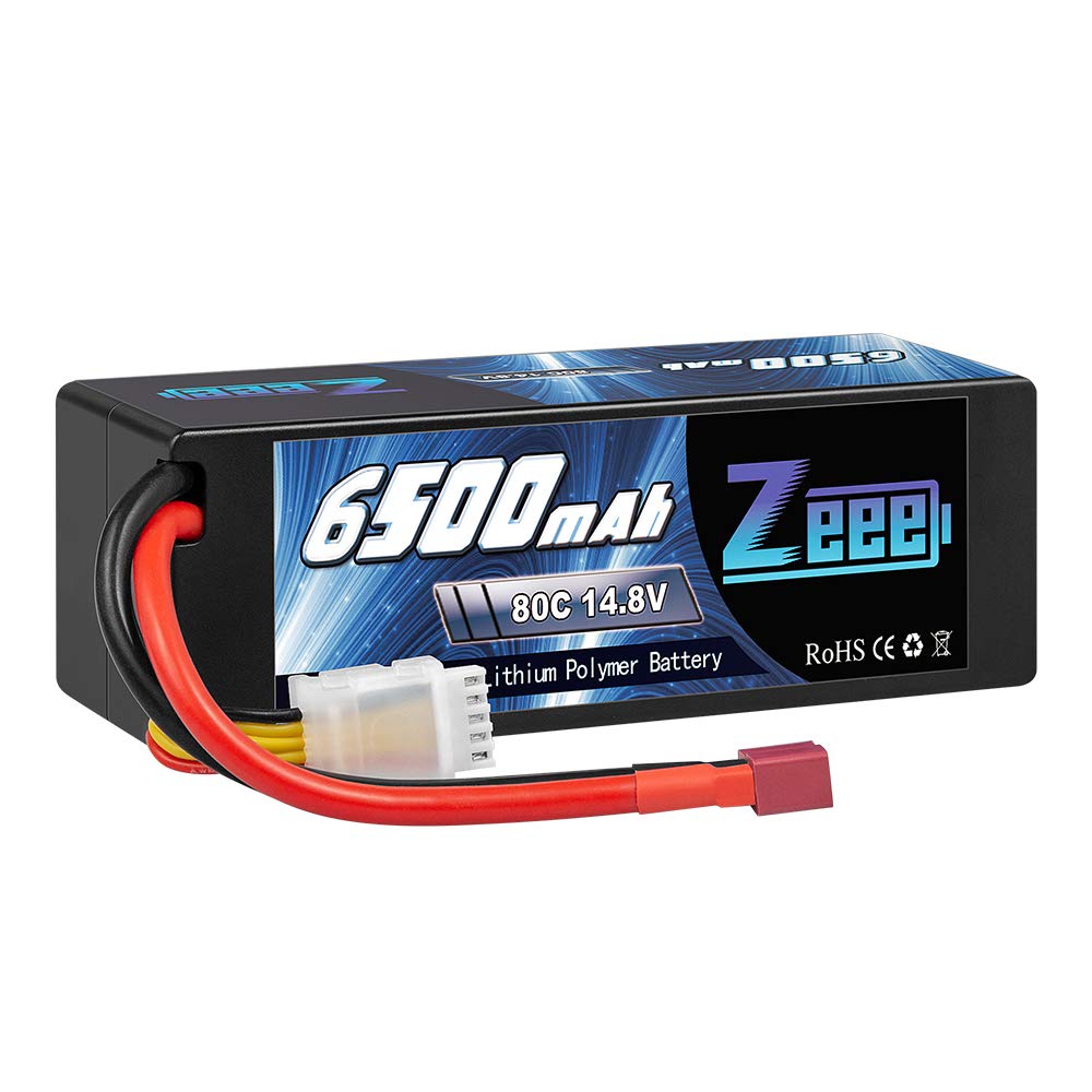 Zeee 4S Lipo Akku 14,8V 80C 6500mAh Hardcase Batterie mit Deans T Stecker für RC Hobby RC Auto RC He
