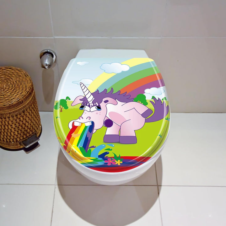 UISEBRT WC-Sitz mit Absenkautomatik Toilettensitz Premium Toilettendeckel Antibakteriell Klodeckel K