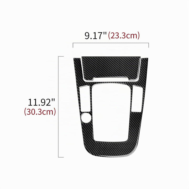 OYDDL Auto Kohlefaser Schaltknauf Schalthebel Cover Trim Kompatibel mit Audi A4 B8 A5 S4 S5 Q5 RS4 R