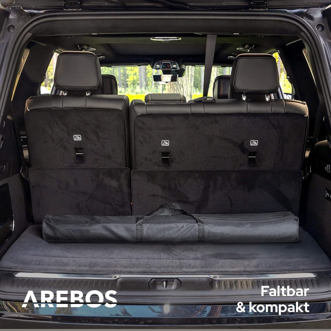 Arebos Campingtisch faltbar 90 x 51,5 cm | Klapptisch höhenverstellbar 47-69 cm | Camping Zubehör, G
