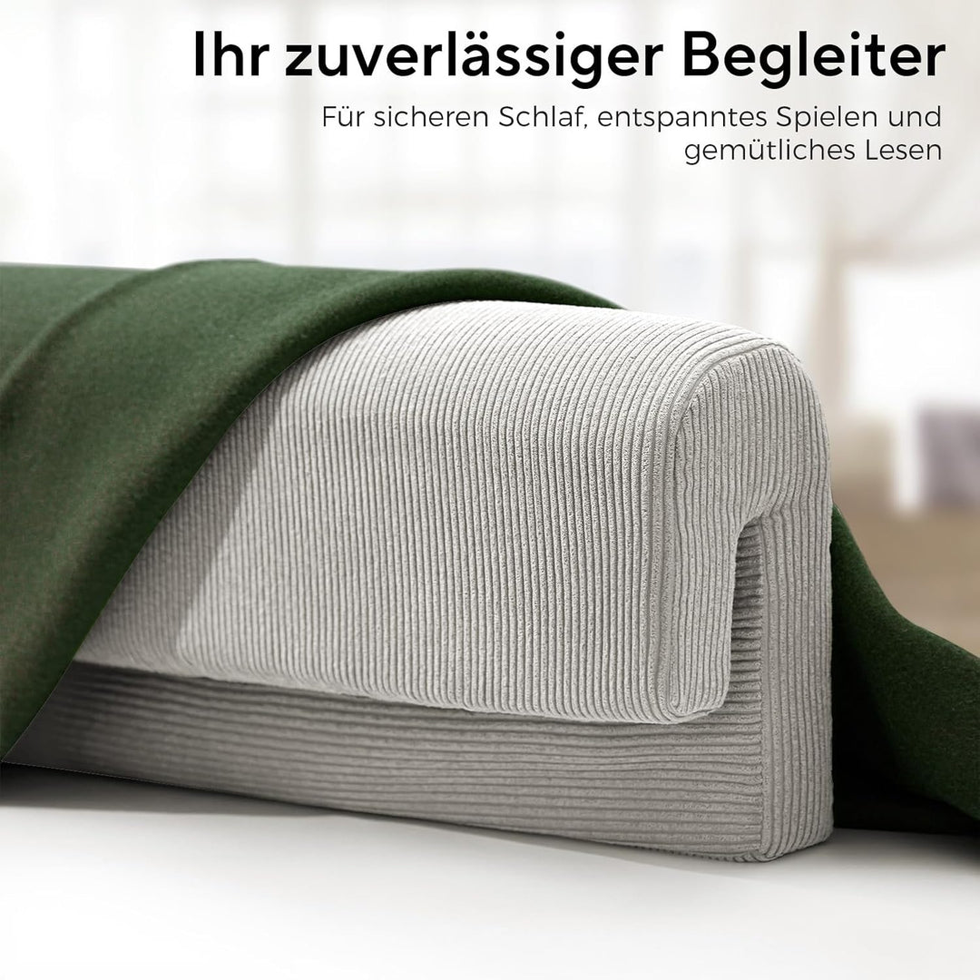 AEOCOO Bettkantenschutz für Kinderbetten 90 cm – weiche Memory-Schaum Bettumrandung, Rausfallschutz