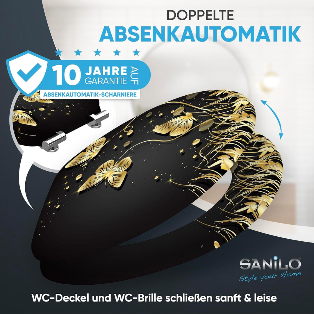 Sanilo WC Sitz mit Absenkautomatik, viele neue Toilettendeckel zur Auswahl, hochwertige Oberfläche,