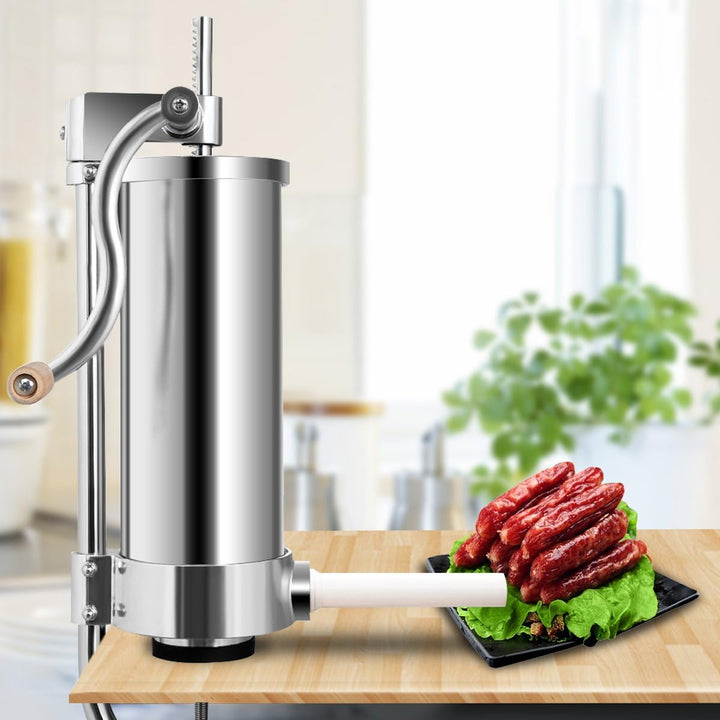 COSTWAY 1,5L / 3L / 3,6L / 6L Wurstfüller manuell, Wurstmaschine aus Edelstahl, Wurstfüllmaschine si
