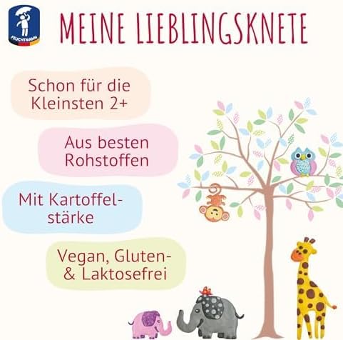 Feuchtmann MEINE LIEBLINGSKNETE Edu Edition Blau | 500g Kinderknete Einzeldose | glutenfreie Spielkn