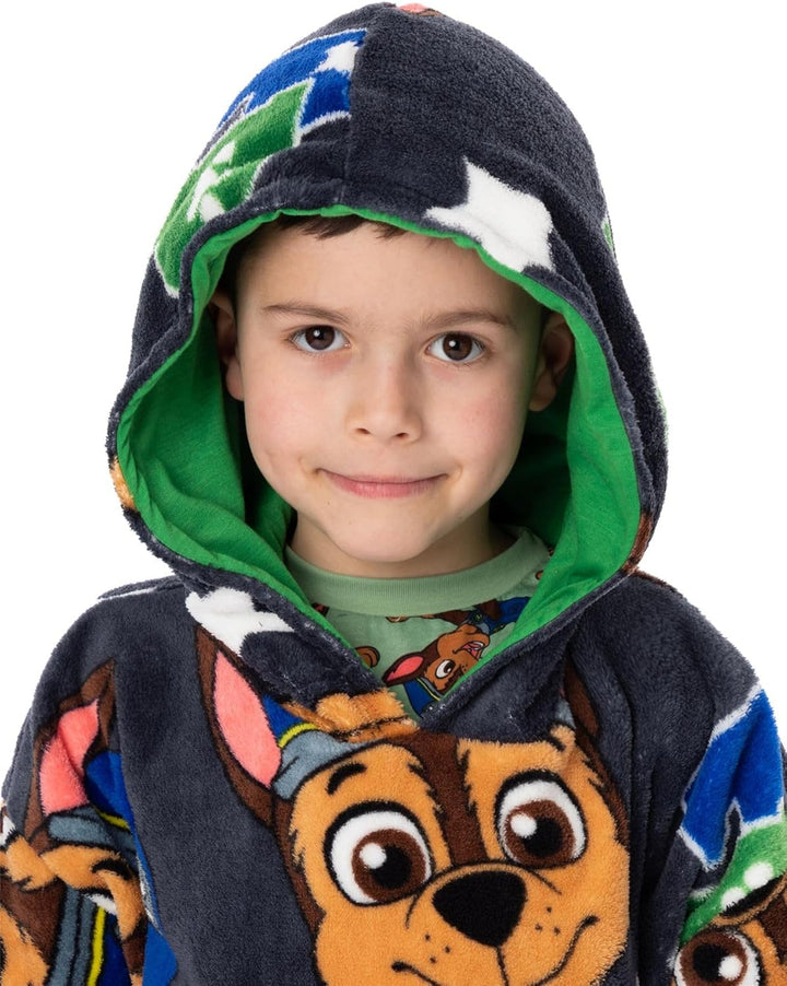 Paw Patrol Boys Oversized Blanket Hoodie | Kinder Mädchen jagen Polizei Rettung Tier Cartoon Grau Vu