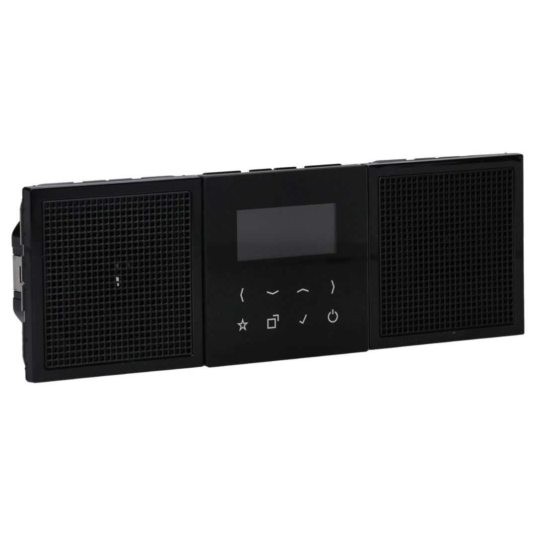 Jung Smart Radio DAB+ DABLS2BTSW Bluetooth-Set Stereo Radio 4011377172739 Schwarz mit 2 Lautsprecher