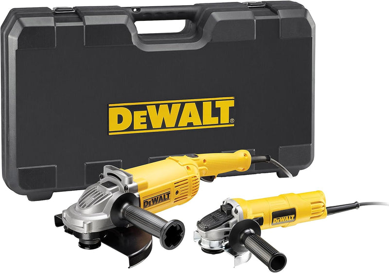 DeWalt Winkelschleifer Doppelset/Trennschleifer (mit 2.200 W/230 mm und 900 W/125 mm Winkelschleifer