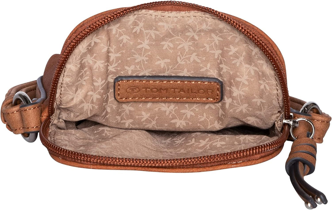 TOM TAILOR bags Caia Damen Handytasche Umhängetasche Klein 12 x 3,5 x 18,5 (LxBxH) Cognac, 12 x 3,5