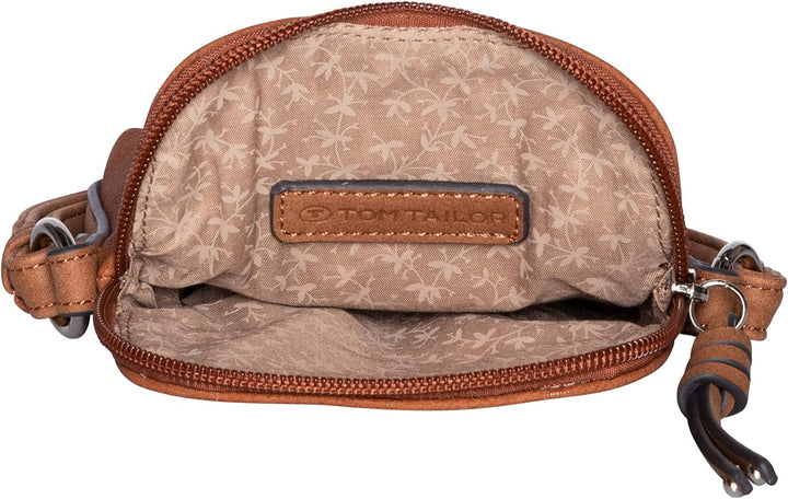 TOM TAILOR bags Caia Damen Handytasche Umhängetasche Klein 12 x 3,5 x 18,5 (LxBxH) Cognac, 12 x 3,5