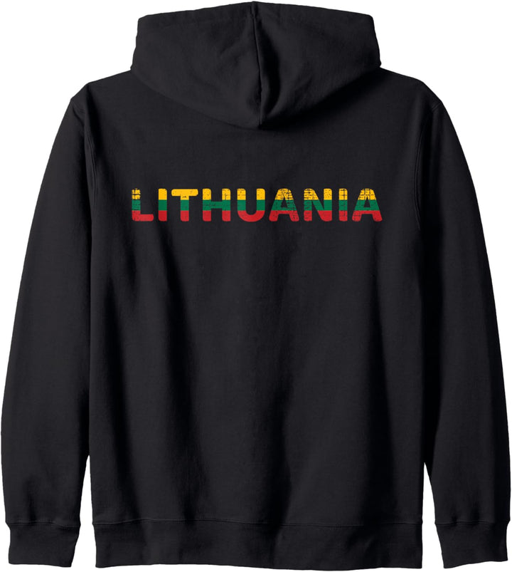Lithuania Litauen Flagge Baltikum Vilnius Stolz Urlaub Reise Kapuzenjacke