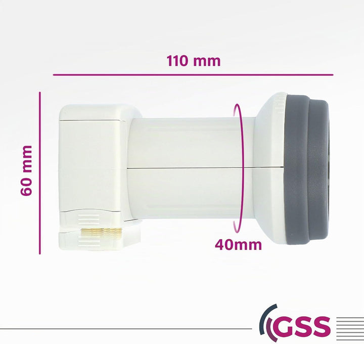 [ Test SEHR GUT, Note 1.2 *] GSS Helios Quad LNB mit LTE Abschirmung &amp; Sun Protect UV Schutz, 4Fach