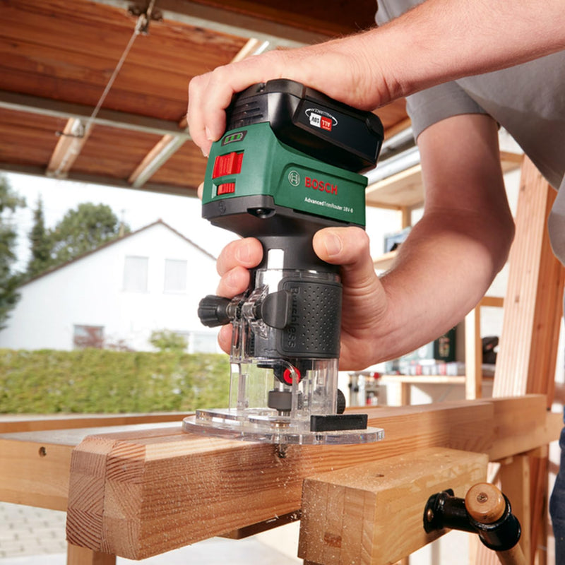 Bosch Akku-Kantenfräse AdvancedTrimRouter 18V-8 (ohne Akku, 18 Volt System, Bürstenloser Motor, im K