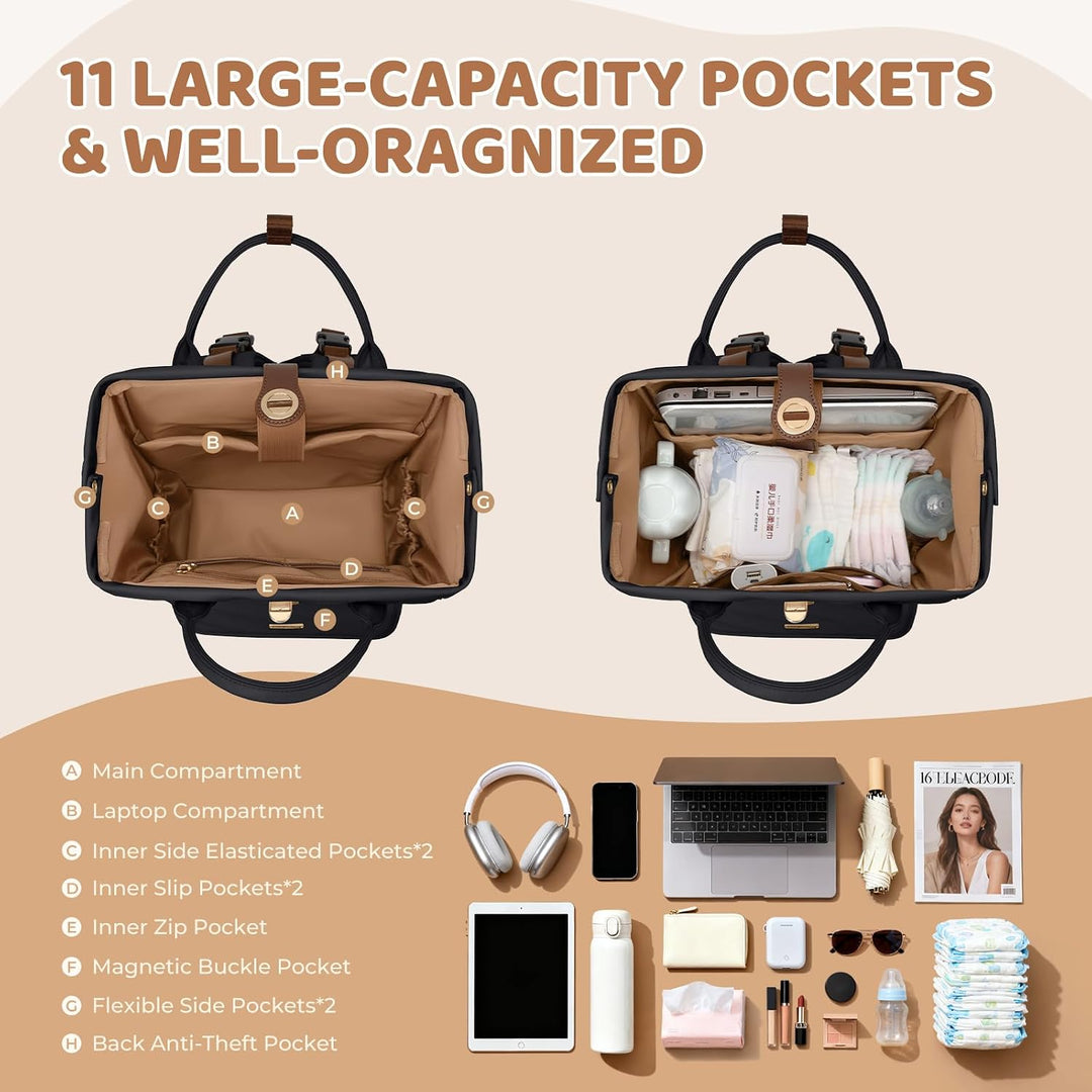 Wickeltasche, Rucksack, multifunktional, wasserabweisend, mit Haken, lässige Wickeltasche zum Aufhän