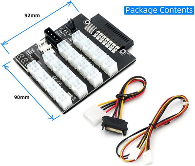 NFHK Flex Slot Server Power Board 14+10Pin auf 16x6Pin Power Supply Board for CHIA ETH BTC Mining Mi